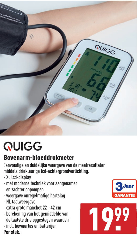 bloeddrukmeter folder aanbieding bij Aldi