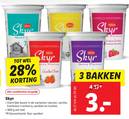 Milbona   kwark folder aanbieding bij  Lidl - details