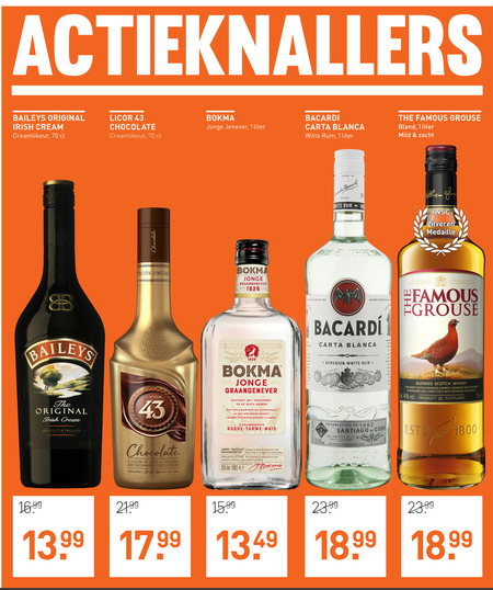 Bacardi   rum, whisky folder aanbieding bij  Gall & Gall - details