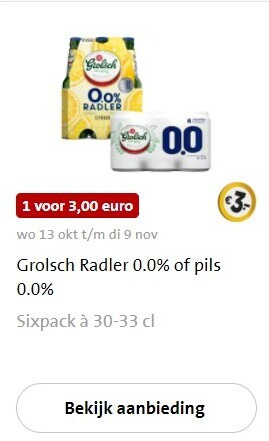 Grolsch   radler bier folder aanbieding bij  Jumbo - details