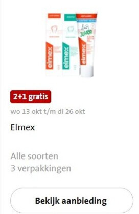 Elmex   tandpasta folder aanbieding bij  Jumbo - details