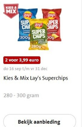 Lays   chips folder aanbieding bij  Jumbo - details