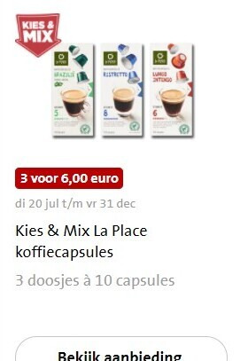 La Place   koffiecups folder aanbieding bij  Jumbo - details