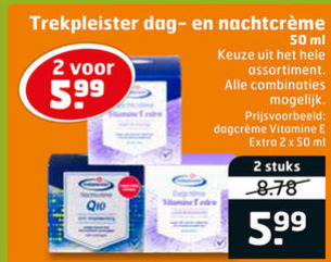 Trekpleister Huismerk   dagcreme, nachtcreme folder aanbieding bij  Trekpleister - details