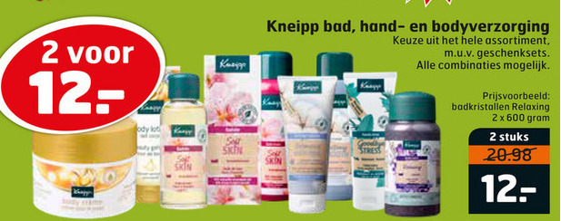 Kneipp   douchegel, bodylotion folder aanbieding bij  Trekpleister - details