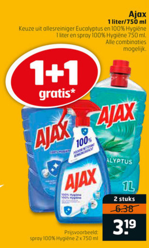 Ajax   allesreiniger folder aanbieding bij  Trekpleister - details