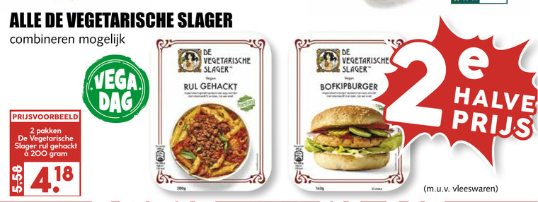 De vegetarische Slager   vegetarisch folder aanbieding bij  MCD Supermarkt Basis - details