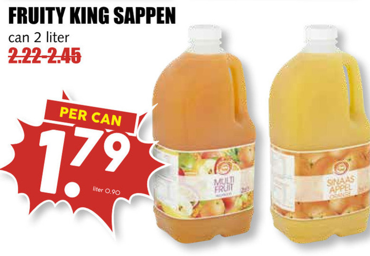 Fruity King   fruitdrank folder aanbieding bij  MCD Supermarkt Basis - details