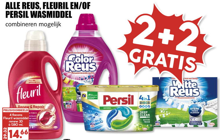 Fleuril   wasmiddel folder aanbieding bij  MCD Supermarkt Basis - details