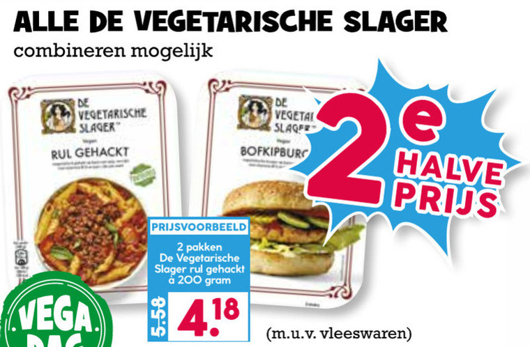 De vegetarische Slager   vegetarisch folder aanbieding bij  Boons Markt - details