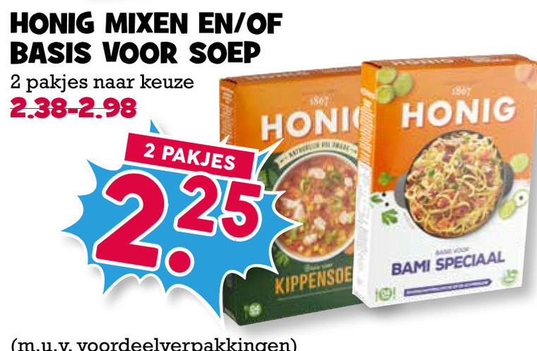 Honig   soep, maaltijdmix folder aanbieding bij  Boons Markt - details