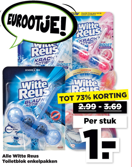 Witte Reus   toiletblok folder aanbieding bij  Plus - details