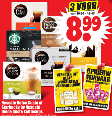 Nescafe   dolce gusto capsules folder aanbieding bij  Dirk - details