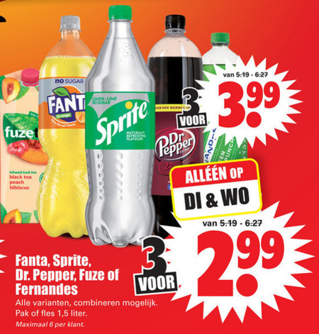 Sprite   ice tea, frisdrank folder aanbieding bij  Dirk - details