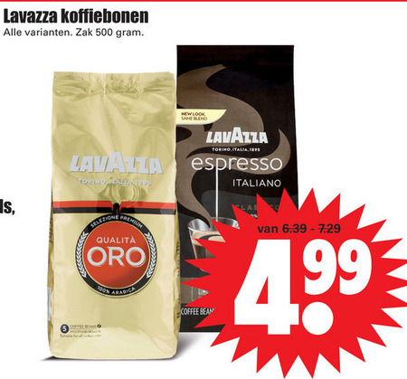 Lavazza   koffiebonen folder aanbieding bij  Dirk - details