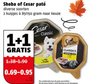 Sheba   hondenvoer, kattenvoer folder aanbieding bij  Poiesz - details