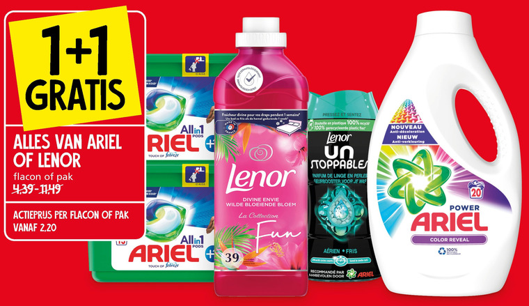 Lenor   wasmiddel, wasverzachter folder aanbieding bij  Jan Linders - details