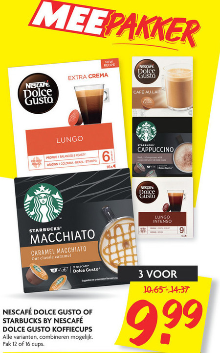 Starbucks   dolce gusto capsules folder aanbieding bij  Dekamarkt - details