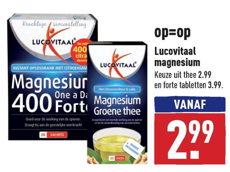 Lucovitaal   voedingssupplement, thee folder aanbieding bij  Aldi - details