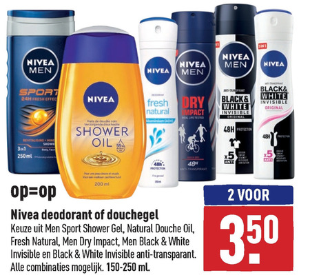 Nivea   douchegel, deodorant folder aanbieding bij  Aldi - details