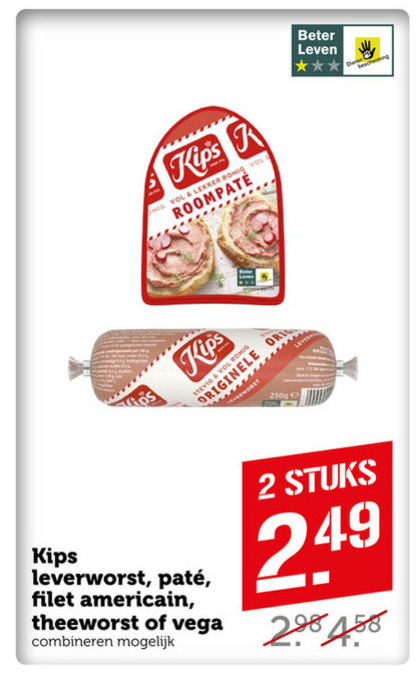 Kips   theeworst, leverworst folder aanbieding bij  Coop - details