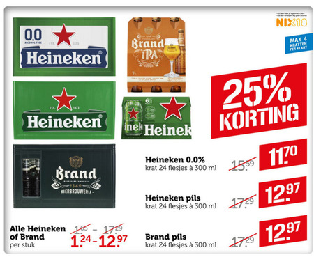 Heineken   krat bier, blikje bier folder aanbieding bij  Coop - details