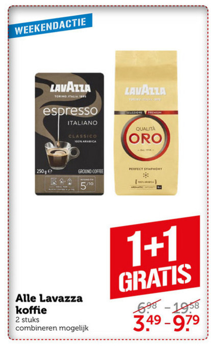 Lavazza   koffie, koffiebonen folder aanbieding bij  Coop - details