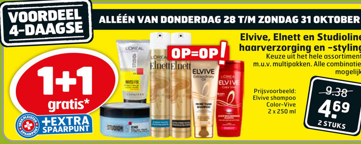 Elvive   haargel, conditioner folder aanbieding bij  Trekpleister - details