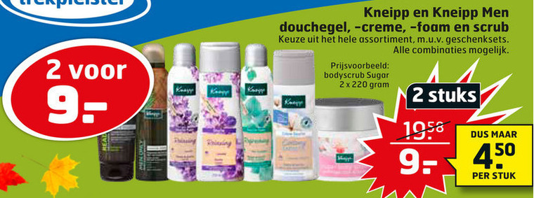 Kneipp   douchegel, scrubcreme folder aanbieding bij  Trekpleister - details