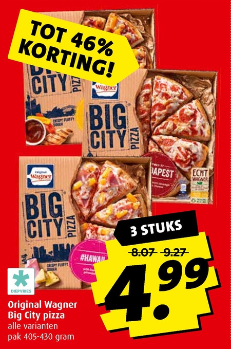 Wagner   diepvriespizza folder aanbieding bij  Boni - details