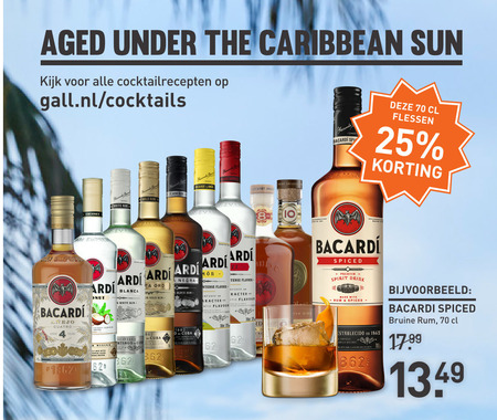 Bacardi   rum folder aanbieding bij  Gall & Gall - details