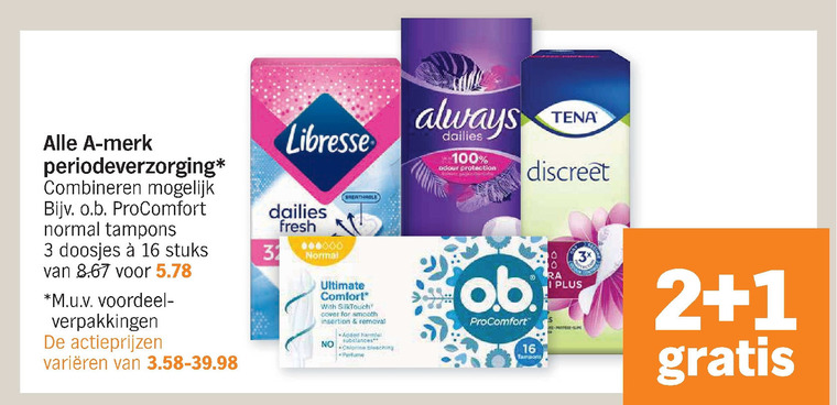 Alle merken   tampons, inlegkruisjes folder aanbieding bij  Albert Heijn - details