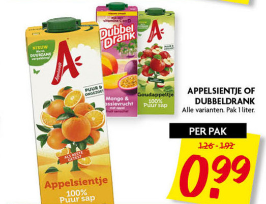 Appelsientje   fruitdrank folder aanbieding bij  Dekamarkt - details