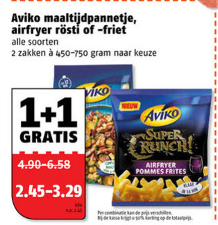 Aviko   diepvriesmaaltijd, patat folder aanbieding bij  Poiesz - details