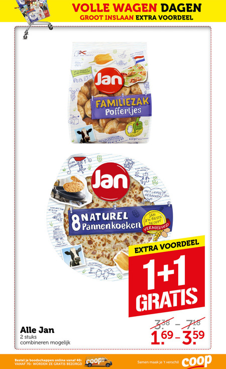 Jan   pannenkoek, poffertjes folder aanbieding bij  Coop - details