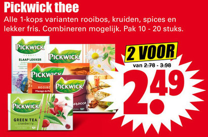 Pickwick   thee folder aanbieding bij  Dirk - details