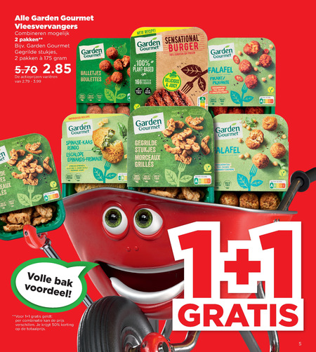 Garden Gourmet   vegetarisch folder aanbieding bij  Plus - details