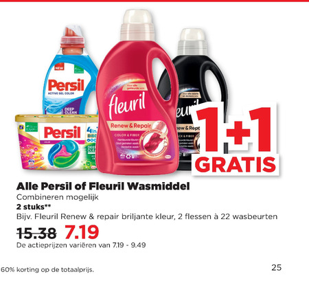 Fleuril   wasmiddel folder aanbieding bij  Plus - details