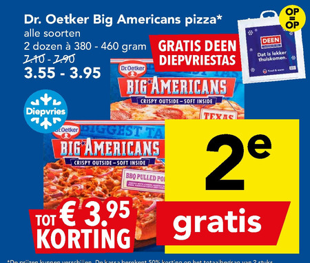 Dr Oetker   diepvriespizza folder aanbieding bij  Deen - details