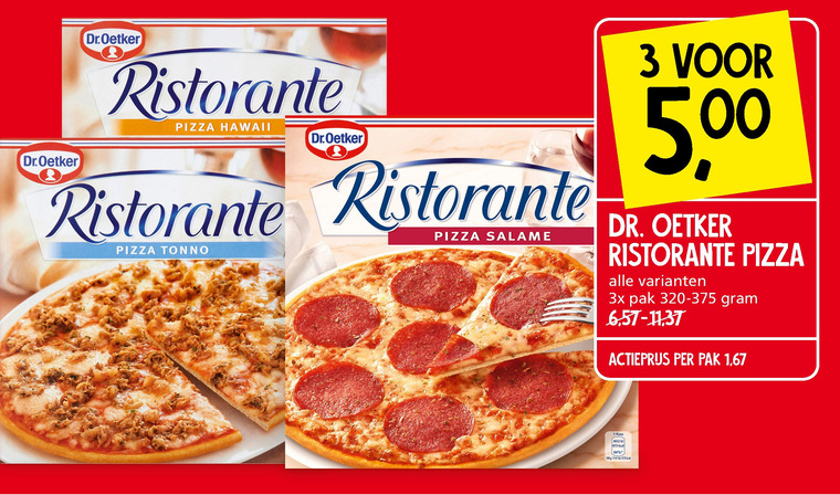 Dr Oetker   diepvriespizza folder aanbieding bij  Jan Linders - details