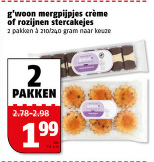 Gwoon   cakejes, mergpijpjes folder aanbieding bij  Poiesz - details