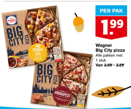 Wagner   diepvriespizza folder aanbieding bij  Hoogvliet - details