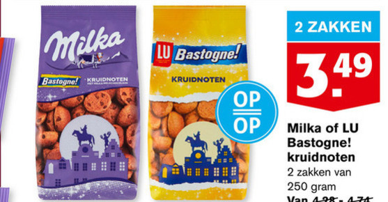 Milka   kruidnoten folder aanbieding bij  Hoogvliet - details