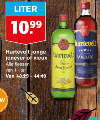 Hartevelt   vieux, jenever folder aanbieding bij  Hoogvliet - details