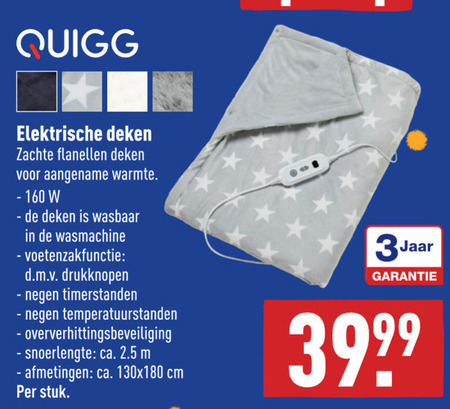 Onafhankelijk Opgetild vacuüm Quigg elektrische deken folder aanbieding bij Aldi - details