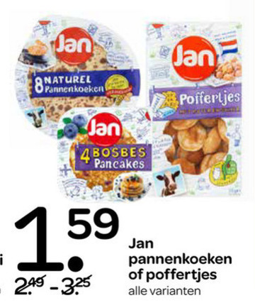 Jan   pannenkoek, poffertjes folder aanbieding bij  Spar - details