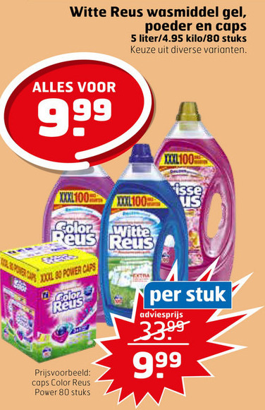 Witte Reus   wasmiddel folder aanbieding bij  Trekpleister - details