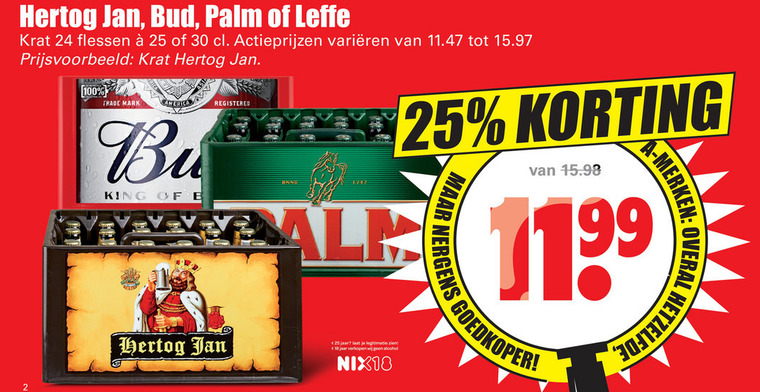 Hertog Jan   krat bier folder aanbieding bij  Dirk - details