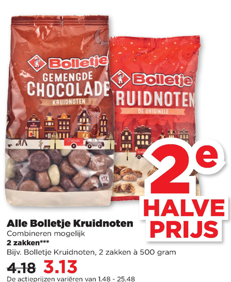 Bolletje   chocolade kruidnoten, kruidnoten folder aanbieding bij  Plus - details