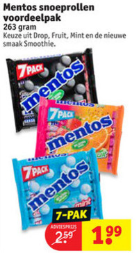 Mentos   snoep folder aanbieding bij  Kruidvat - details